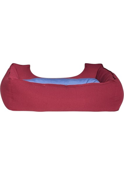 , Bordo-Mavi-Köpek Yatakları,kedi Yatakları,gabardin Kumaş,yıkanabilir,yastıklı modelleri
