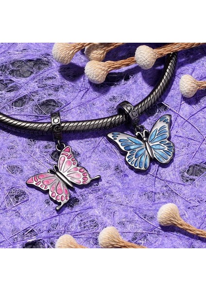 Mavi Kelebek Charm, 925 Ayar Gümüş modelleri