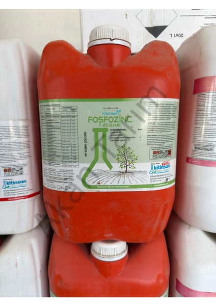 Fosfozinc Sıvı Fosfor ve Çinko Içerikli Çiçeklendirici ve Köklendirici Sıvı Damlama Gübresi 20 Litre