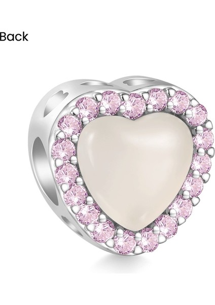 Renk Değiştiren Açık Pembe Kalp Charm, 925 Ayar Gümüş fiyatları