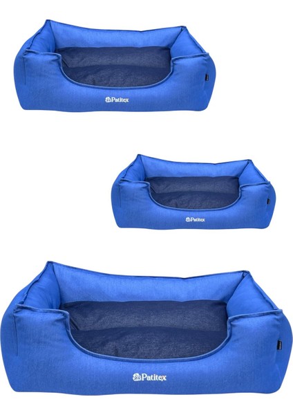 , Mavi-Lacivert-Köpek Yatakları,kedi Yatakları,gabardin Kumaş,yıkanabilir,yastıklı