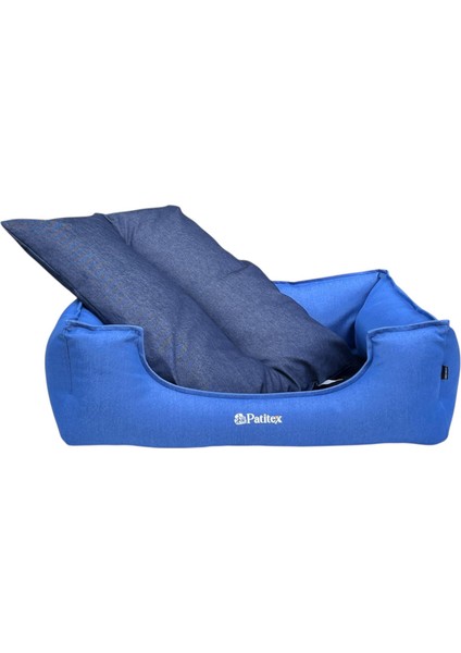 , Mavi-Lacivert-Köpek Yatakları,kedi Yatakları,gabardin Kumaş,yıkanabilir,yastıklı modelleri