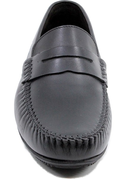 Hakiki Deri Siyah Mokasen Loafer Erkek Ayakkabı 23314