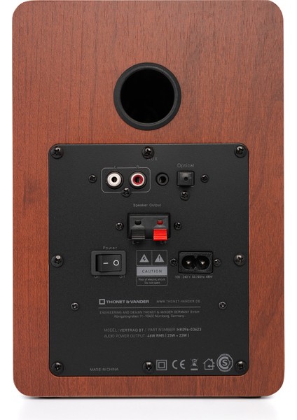 Vertrag Gen2 80W Rms Hoparlör 2.0 Bluetooh 5.0 Rca Optik Ahşap Renk
