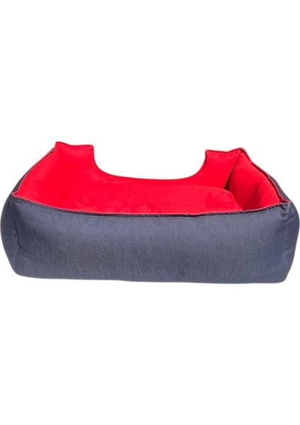 , Lacivert-Kırmızı- Köpek Yatakları,kedi Yatakları,gabardin Kumaş,yıkanabilir,yastıklı fırsatları