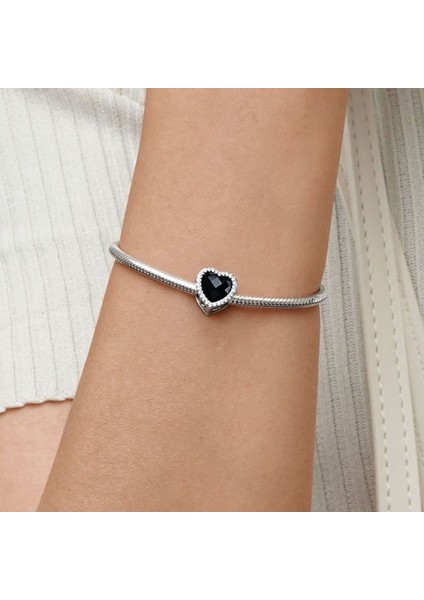 "Til Death" Parıldayan Aşk Kalp Charm, 925 Ayar Gümüş fırsatları