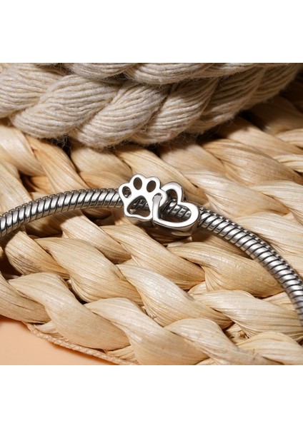 Sevimli Pet Aşkı Charm, 925 Ayar Gümüş modelleri