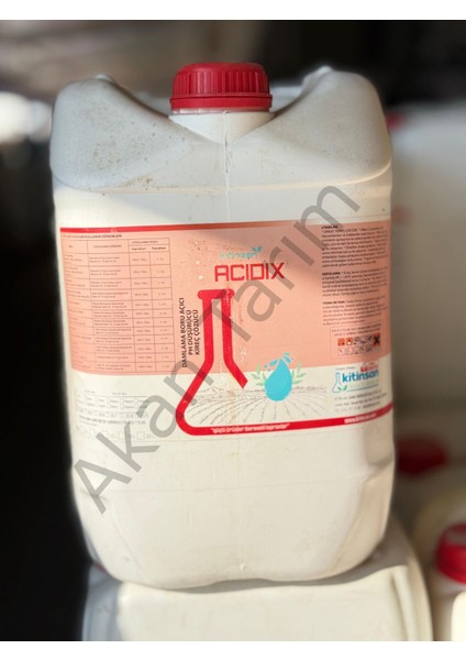 Acidix | Nitrik Asit | Damlama Boru Açıcı | Ph Düşürücü | Kireç Çözücü | 20 Litre