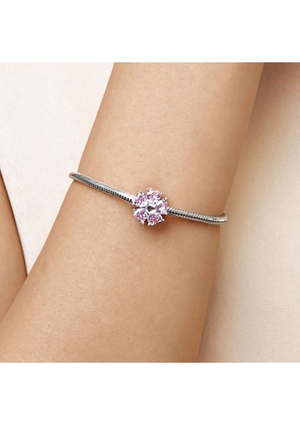 Pembe Çiçek Charm, 925 Ayar Gümüş modelleri