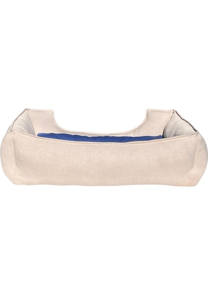 , Krem-Mavi-Köpek Yatakları,kedi Yatakları,gabardin Kumaş,yıkanabilir,yastıklı modelleri