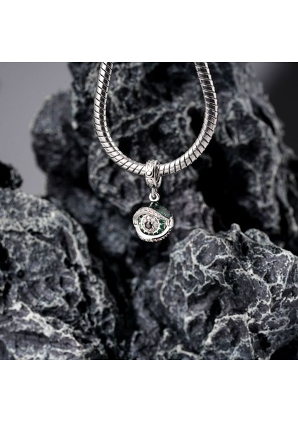 Döndürülebilir Nazar Boncuğu Charm, 925 Ayar Gümüş fiyatları