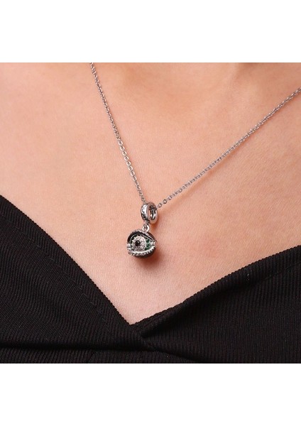 Döndürülebilir Nazar Boncuğu Charm, 925 Ayar Gümüş modelleri