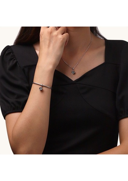 Döndürülebilir Nazar Boncuğu Charm, 925 Ayar Gümüş fırsatları