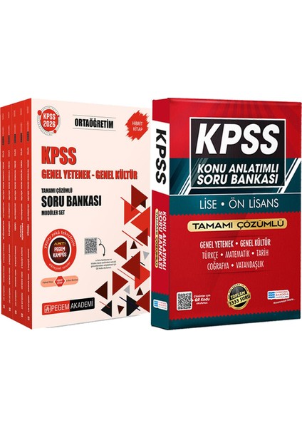 2026 Kpss Ortaöğretim Soru Modüler Set Çözümlü - Lise Önlisans Konu Ant. Soru