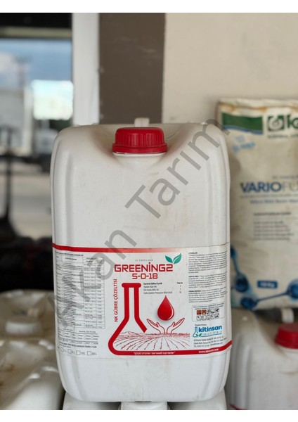 Greening2 5-0-18 Nk Meyve Renklendirici ve Şişirici Damlama - Yaprak Gübresi 20 Litre