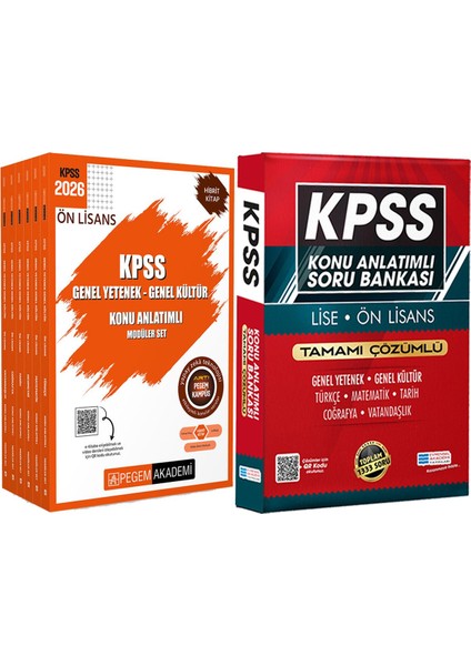 2026 Kpss Ön Lisans Konu Modüler Set (6 Kitap) - Lise Önlisans Konu Ant. Soru