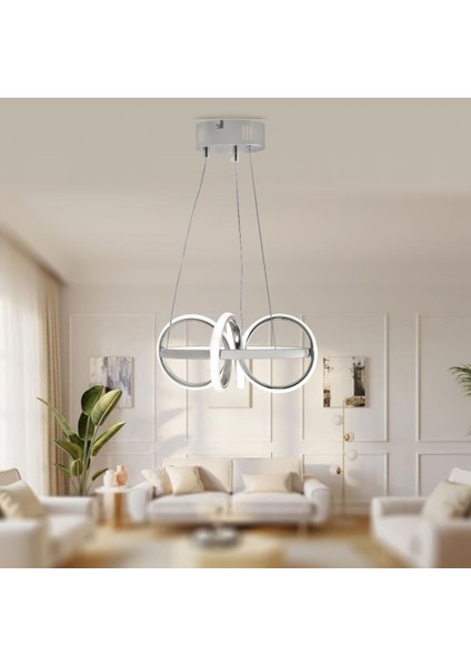TT003-KR Tt Aydınlatma Sarmal Modeli Krom Kaplama LED Avize