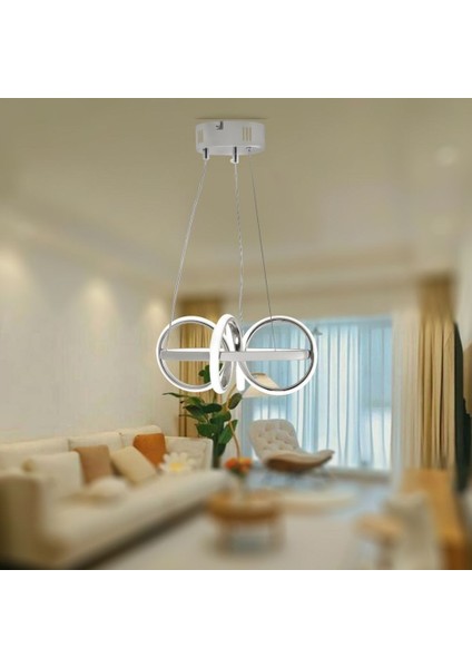 TT003-KR Tt Aydınlatma Sarmal Modeli Krom Kaplama LED Avize