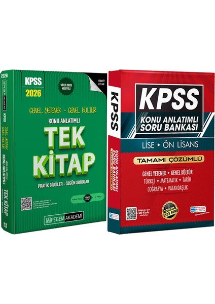 2026 Kpss Genel Yetenek Genel Kültür Konu Anlatımlı Tek Kitap - Lise Önlisans Konu Ant. Soru Hediye