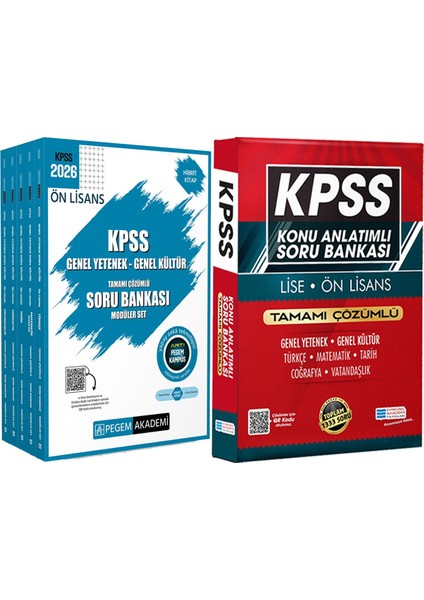 2026 Kpss Ön Lisans Soru Modüler Set Çözümlü - Lise Önlisans Konu Ant. Soru