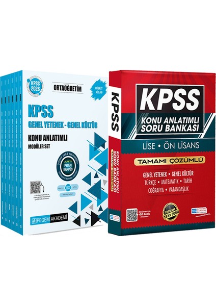 2026 Kpss Ortaöğretim Konu Modüler Set (6 Kitap) - Lise Önlisans Konu Ant. Soru