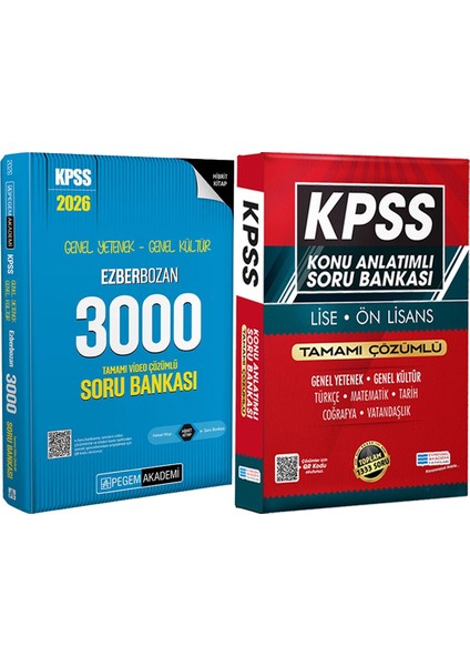 2026 Kpss Ezberbozan 3000 Video Çözümlü Soru - Lise Önlisans Konu Ant. Soru