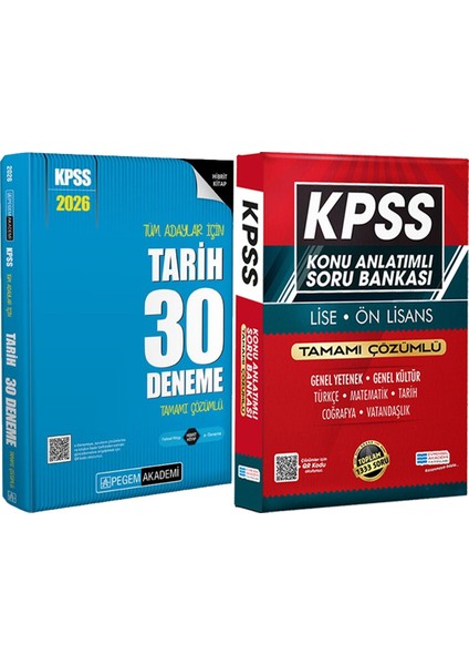 2026 Kpss Tüm Adaylar Için Tarih 30 Deneme Çözümlü - Lise Önlisans Konu Ant. Soru