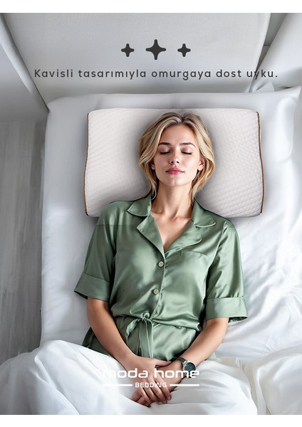 Visco Ortopedik Boyun Yastığı ,boyun Ağrısı ,boyun Düzleşmesi Için Özel Tasarım Medikal Yastık YEDEK KILIF HEDİYELİ
