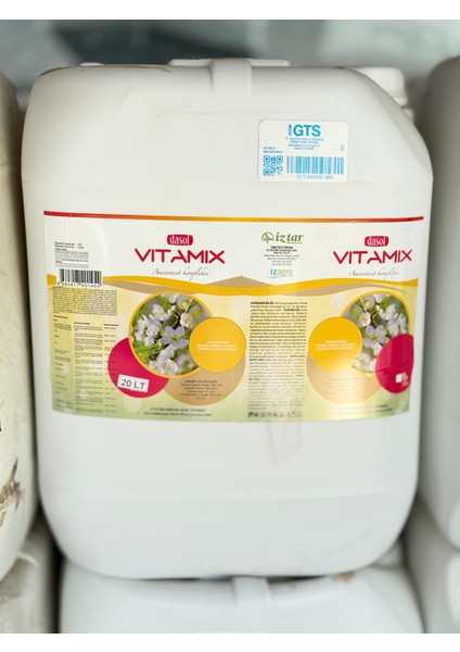 Iztar Dasol Vitamix | Bitkisel Menşeili Aminoasit Kompleksi | Sıvı Gübre 20 Lt
