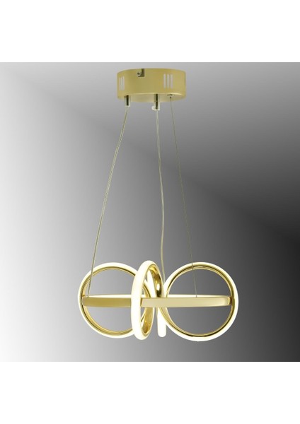 TT003-SR Tt Aydınlatma Sarmal Modeli Gold Sarı Kaplama LED Avize fiyatları