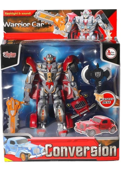 HW-668-1-2 Işıklı Dönüşebilen Robot Araba -Vardem.gzpxt