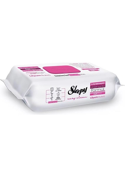 Sleepy Yüzey Temizlik Havlusu 100 Adet Lilyum Pembe.gzpxt