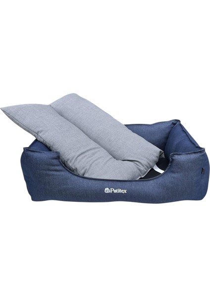 , Lacivert-Gri-Köpek Yatakları,kedi Yatakları,gabardin Kumaş,yıkanabilir,yastıklı fırsatları