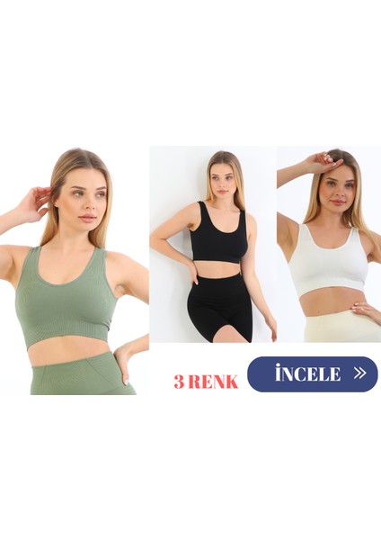 Murays Form Angel 3 Lü Kadın Kalın Askılı Pedli Crop Büstiyer