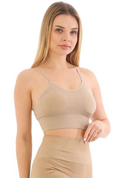 Murays Form Angel 3 Lü Kadın Ip Askılı Pedli Crop Büstiyer modelleri