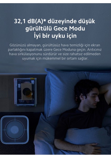 Premium Hepa Filtreli& Hepa Zaman Ayarlı Yüksek Kaliteli Akıllı Hava Temizleyici, Akıllı Kontrol,oled Ekran, Çok Yönlü Hava Girişi+Luciole Lambader