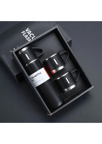 Paslanmaz Çelik Bardaklı Termos Seti 500 ml modelleri