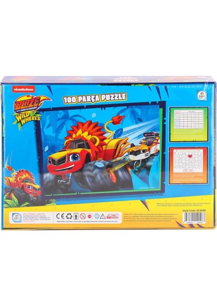 BL0048 Blaze Monster Machines 100 Parça Puzzle -Laçokids.gzpxt