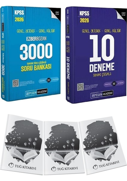 2026 Kpss Ezberbozan 3000 Video Çözümlü Soru Bankası - Çözümlü 10 Deneme + 3 Deneme Hediye