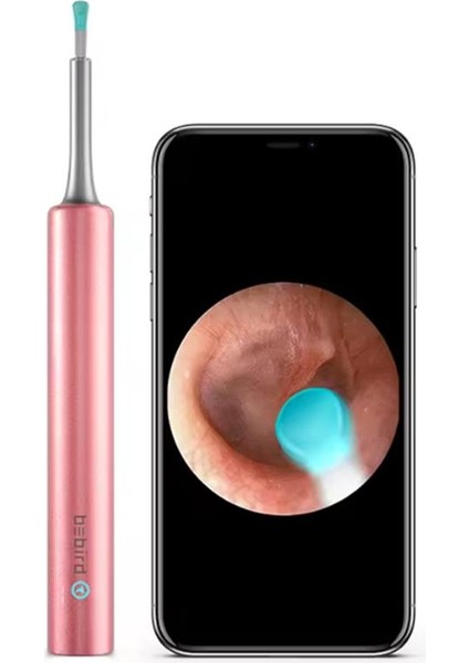 Bebırd T5 3mp Kamera 3.5mm Lens Şarjlı Wıfı Görüntülü Kulak Temizleyici Pembe Renk