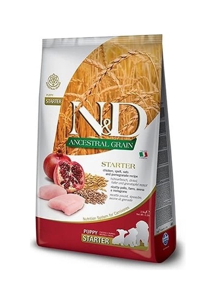 N&d Düşük Tahıllı Puppy Starter Tavuklu Anne ve Yavru Köpek Maması 2.5 Kg.gzpde