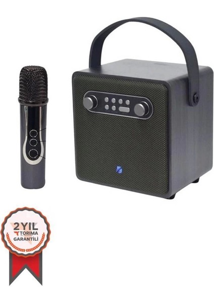 BTS-1688 Yeşil Mikrofonlu Karaoke Bluetooth Hoparlör.gzpde