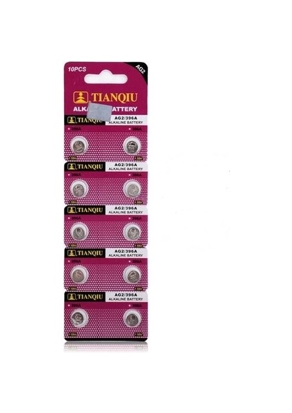 Tıanqıu Ag2 LR726/396 Alkalin 10'lu Düğme Pil.gzpde