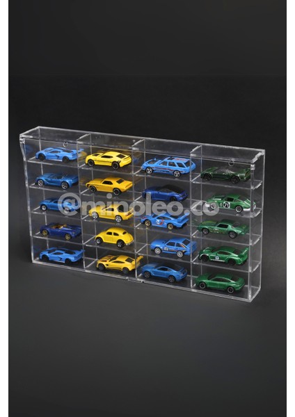 20’li Kapaklı Pleksi 1/64 Hot Wheels Diecast Model Araç Sergileme Rafı fiyatları
