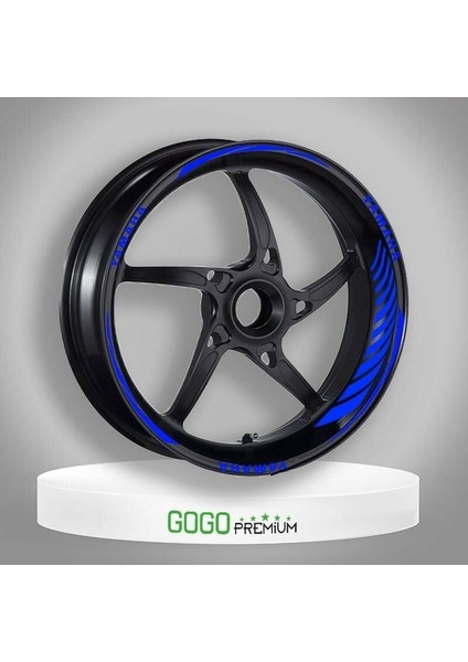 Gogo Reflektörlü Mavi Yamaha Racing Jant Şeridi 027
