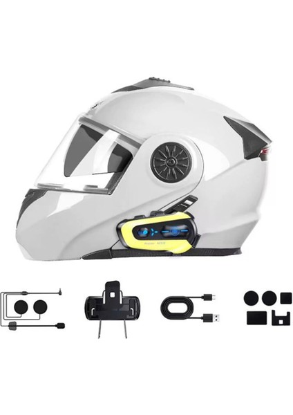N3X Rgb Işıklı Intercom 3 Kişi Bağlantılı 1000MAH Motosiklet Bluetooth Kulaklık Seti.gzpde