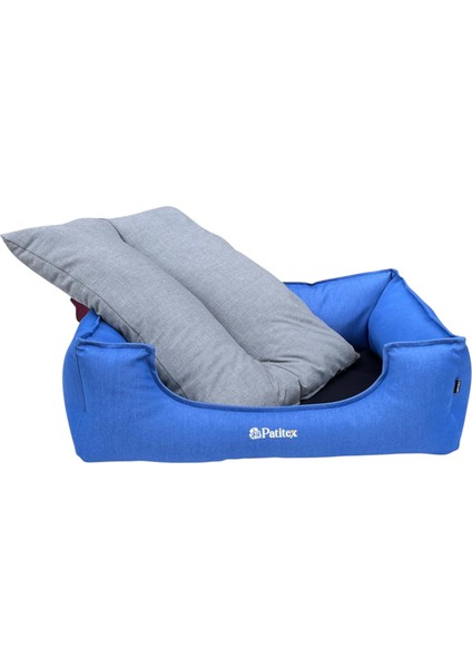 , Mavi-Gri-Köpek Yatakları,kedi Yatakları,gabardin Kumaş,yıkanabilir,minderli fırsatları