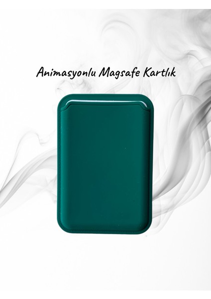 iPhone Magsafe Silikon Animasyonlu Cüzdan Kartlık 11-12-13-14-15-16 Serileri ile Uyumlu