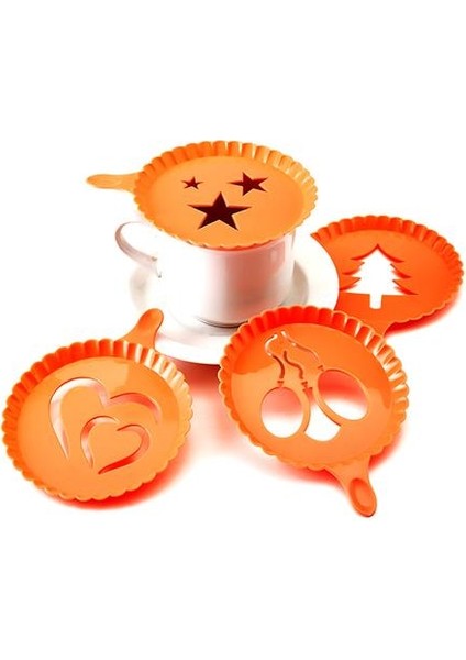 Renkli Kahve Süsleme Şablonları - 4lü Magic Süsleme Şablonu.gzpet