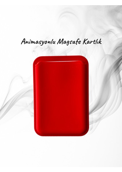 iPhone Magsafe Silikon Animasyonlu Cüzdan Kartlık 11-12-13-14-15-16 Serileri ile Uyumlu